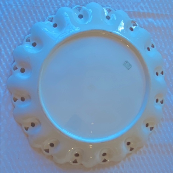 Vintage Hand-Painted Dish Currants Leaves Candy Trinket Decor Green Pink Orange - Picture 4 of 4